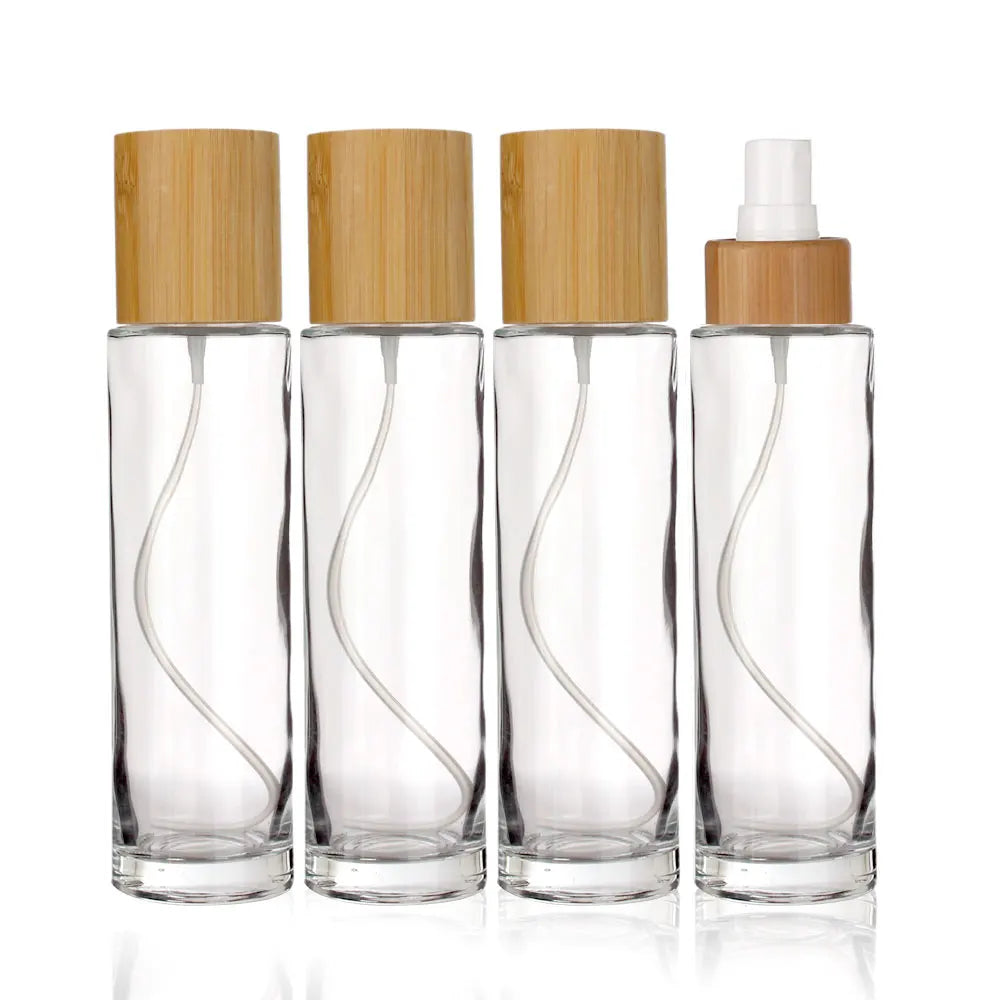 120/150Ml Large Capacity Clear Frosted Glass Bottle Lotion Bottle Cosmetic Spray Empty Container Packaging