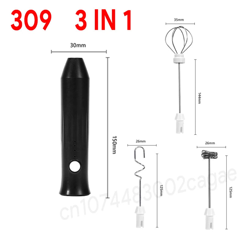 USB Rechargeable Electric Milk Frother & Egg Beater
