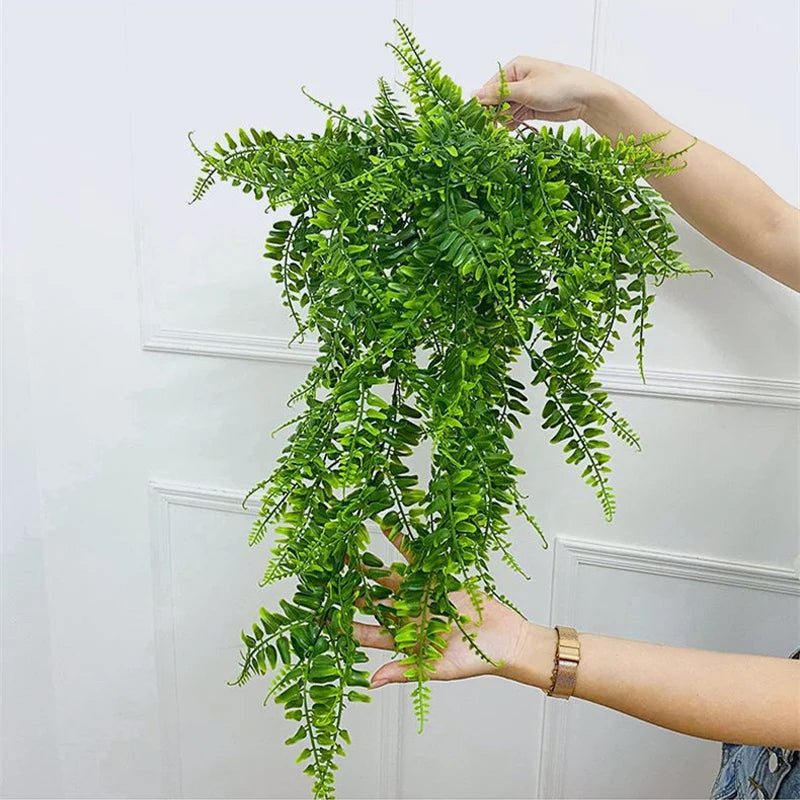 Hand Made Wicker Rattan Flower Planter Wall Hanging Wicker Rattam Basket Garden Vine Pot Plants Holder Garden Pots Wall Planter