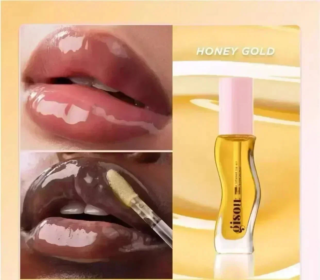 Gisou Moisturizing Glazed Plum Lip Balm Lip Oil Gloss Care Of The Lips Benetitnt For Lips Plumping Exfoliating Plumping Gloss