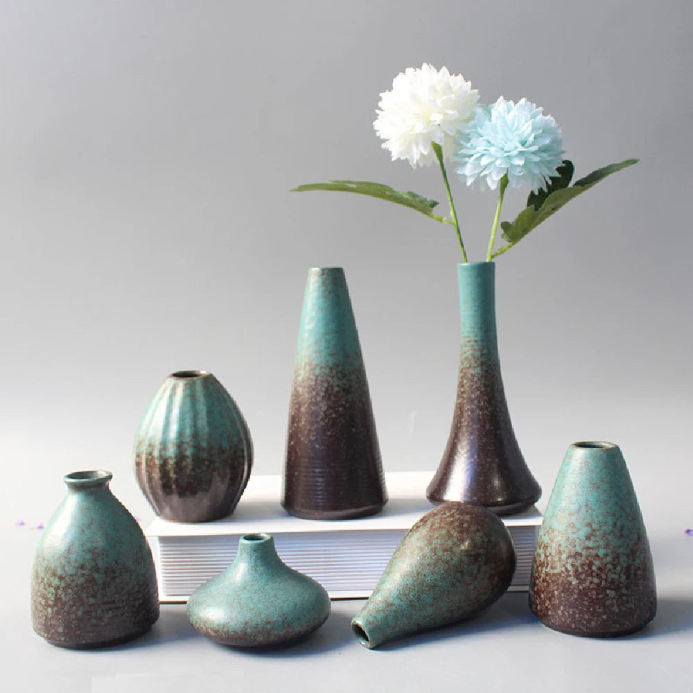 Ceramic Small flower Vase Home Decoration Crafts Tabletop Ornament Simplicity Japanese-style Decoration