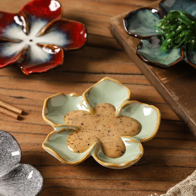 Vintage Flower Ceramic Dipping Dish