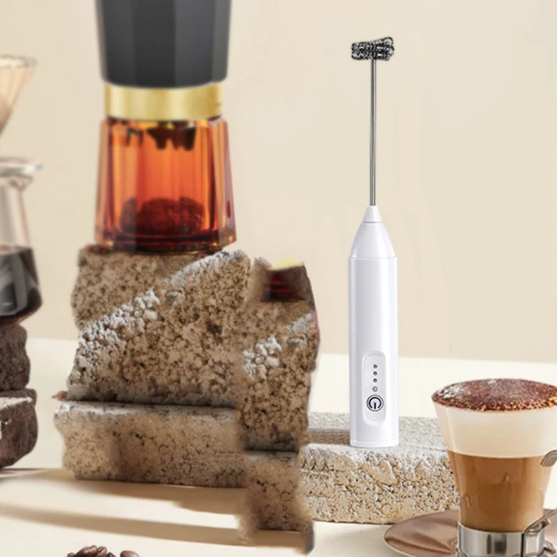 USB Rechargeable Electric Milk Frother & Egg Beater