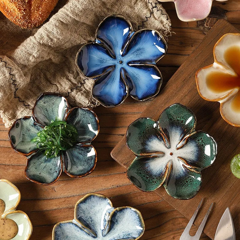 Vintage Flower Ceramic Dipping Dish