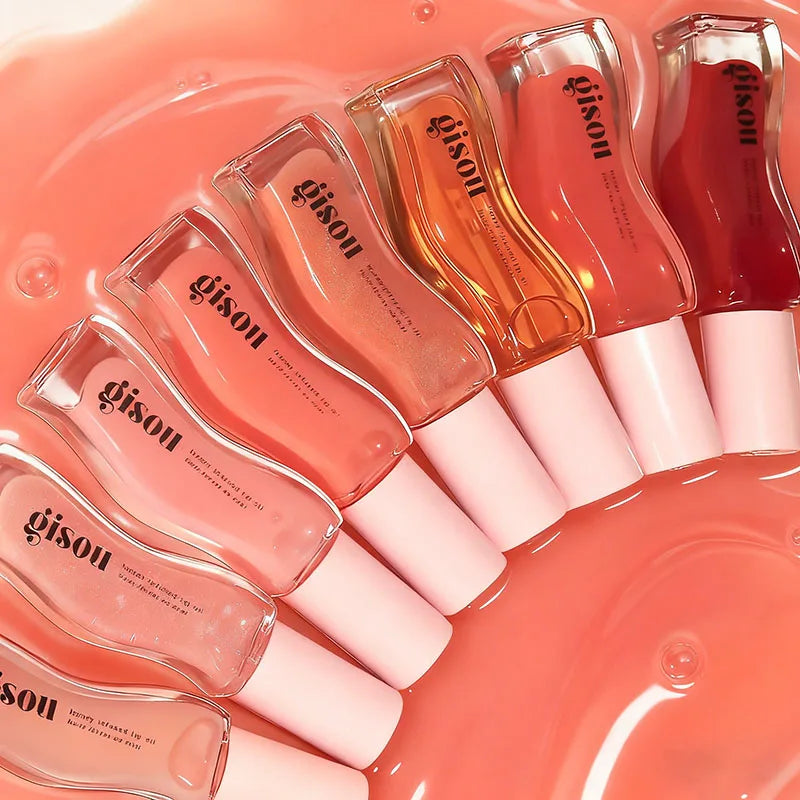 Gisou Moisturizing Glazed Plum Lip Balm Lip Oil Gloss Care Of The Lips Benetitnt For Lips Plumping Exfoliating Plumping Gloss
